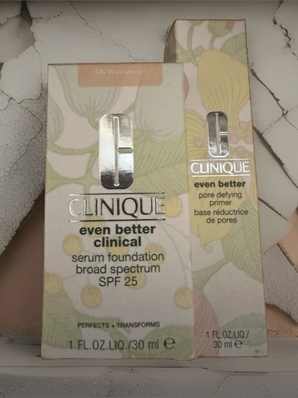 New Clinique Even Better Clinical Serum Foundation & Primer Set CN10 Alabaster